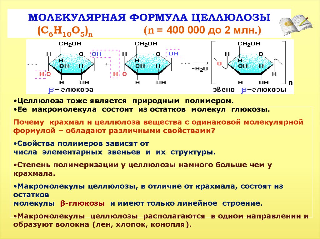 Из остатка молекула глюкозы состоят молекулы. Формула структурного звена целлюлозы. Строение элементарного звена крахмала. Целлюлоза строение полимера. Формула структурного звена крахмала.