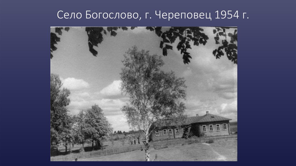 Село Богослово, г. Череповец 1954 г.