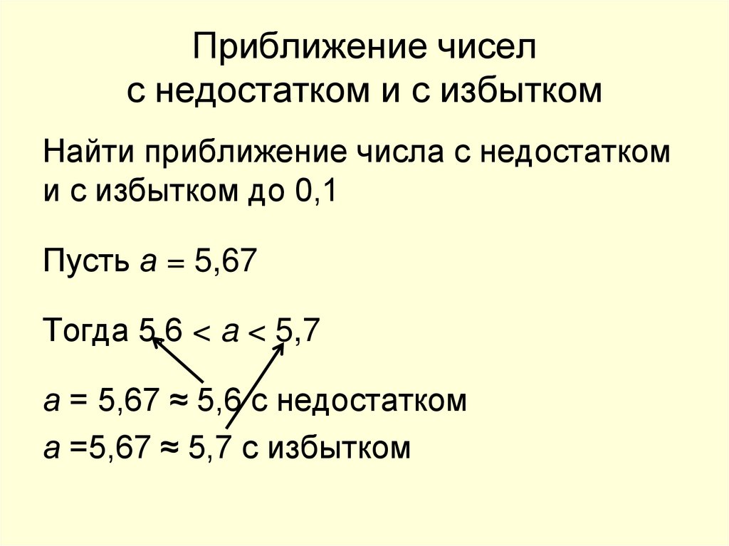 Найти приближенное значение числа