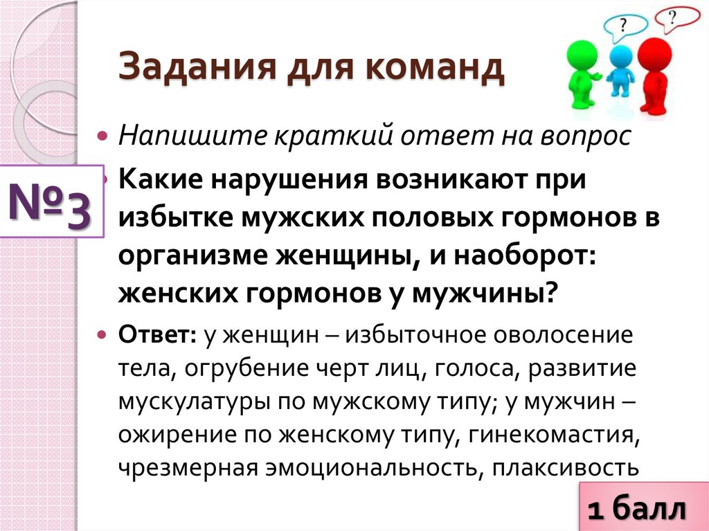 Задания для команд