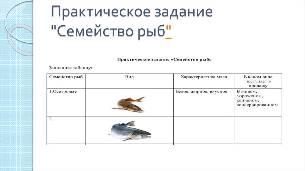 Класс признаки и представители рыбы таблица. Основные семейства промысловых рыб таблица. Классификация промысловых рыб по семействам. Характеристика семейства рыб в таблице. Отряды промысловых рыб таблица 7 класс.