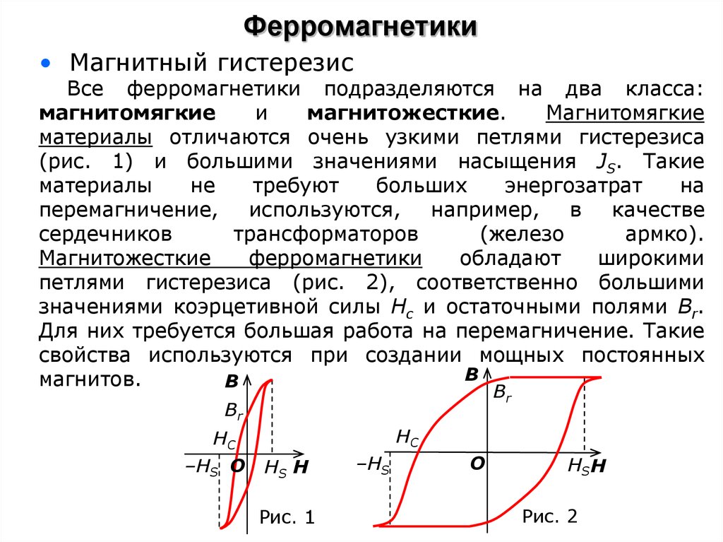 Гистерезис это. Магнитная петля гистерезиса. Петля гистерезиса ферромагнетика. Магнитный гистерезис ферромагнетиков. Петля гистерезиса для магнитомягких материалов.