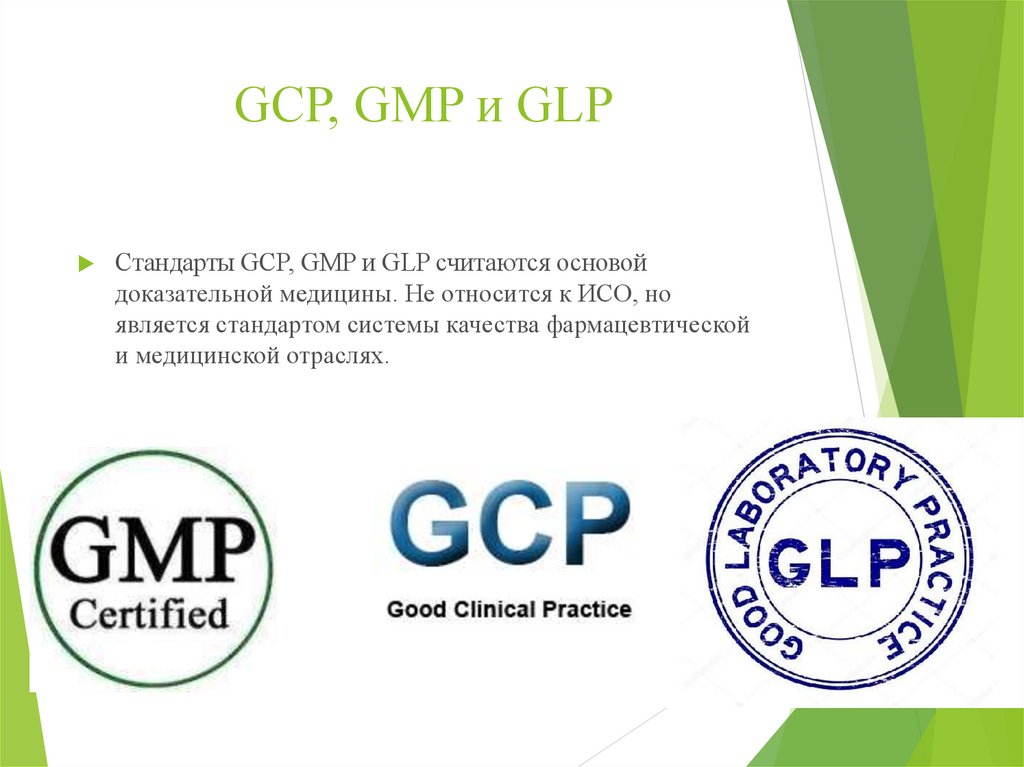 GCP, GMP и GLP