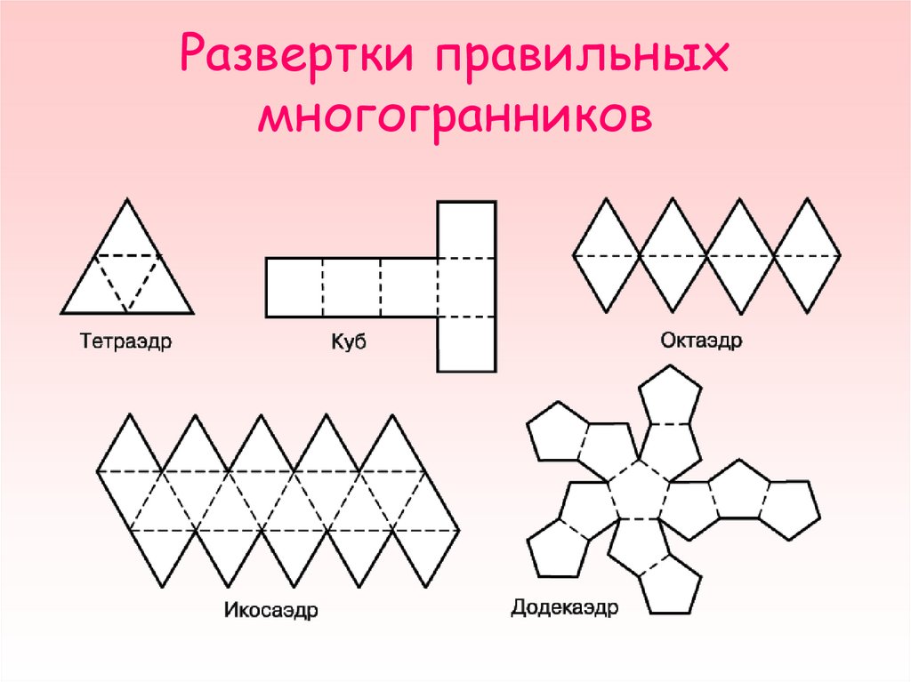 Как сделать фигуру из бумаги. Правильные многогранники и их развертки. Схема правильного многогранника для склеивания. Правильный многогранник схема. 5 Правильных многогранников развёртки.