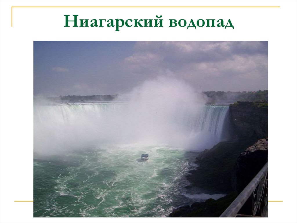 Карта водопад ниагарский водопад