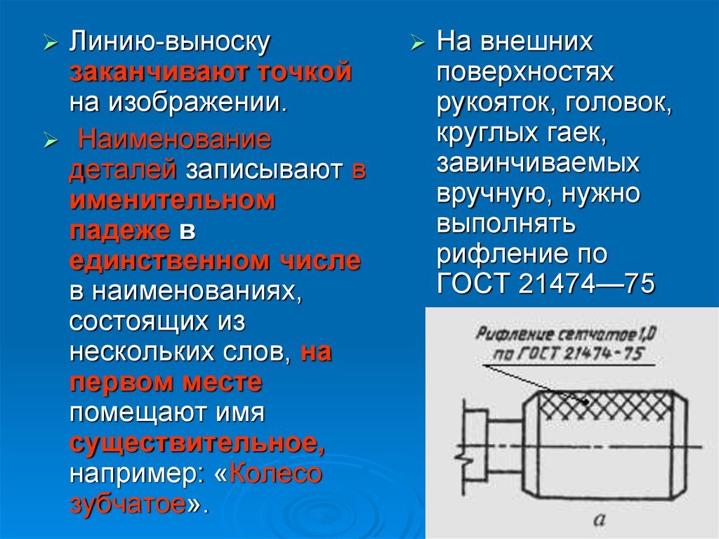 Содержание рабочего чертежа