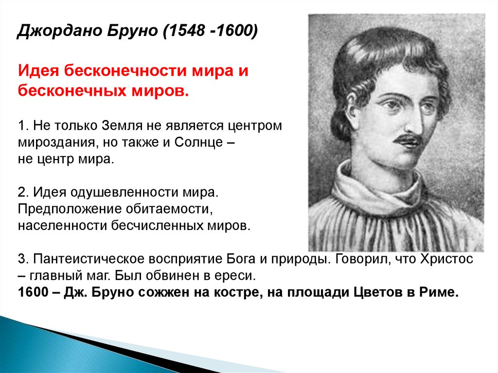 Кого сожгли за круглую землю. Джордано Бруно (1548-1600 гг.). Бруно Джордано 1600. Итальянец Джордано Бруно (1548-1600. Дж Бруно основные труды.