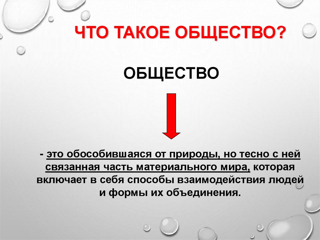 Общество обособившаяся от природы но тесно связанная