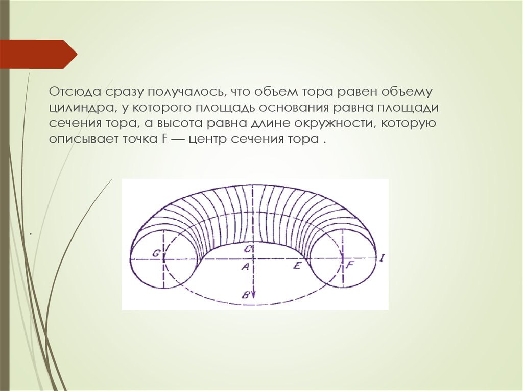 Получается сразу. Площадь сечения тора. Объем сечения тора. Рассчитать объем тора. Окружность в сечении тора.