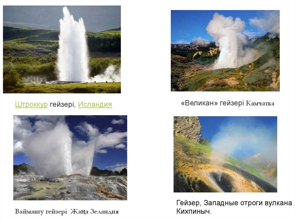 Вода камчатского гейзера великан содержит следующие ионы