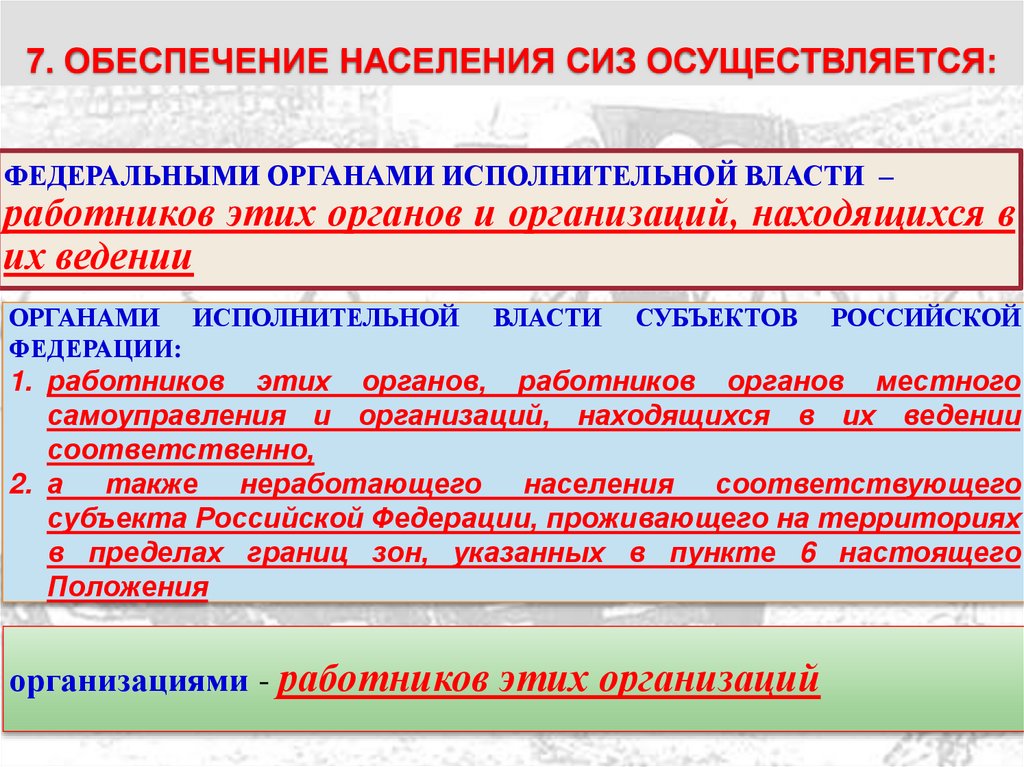 Население подлежащее обеспечению средствами индивидуальной защиты