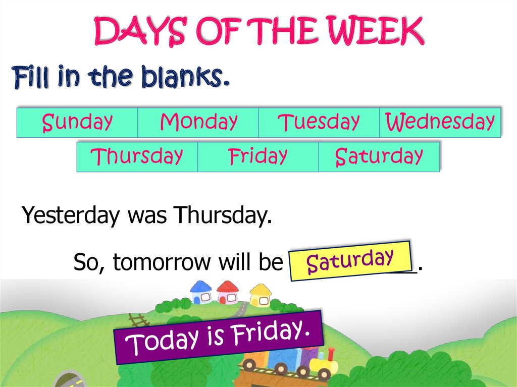 DAYS OF THE WEEK