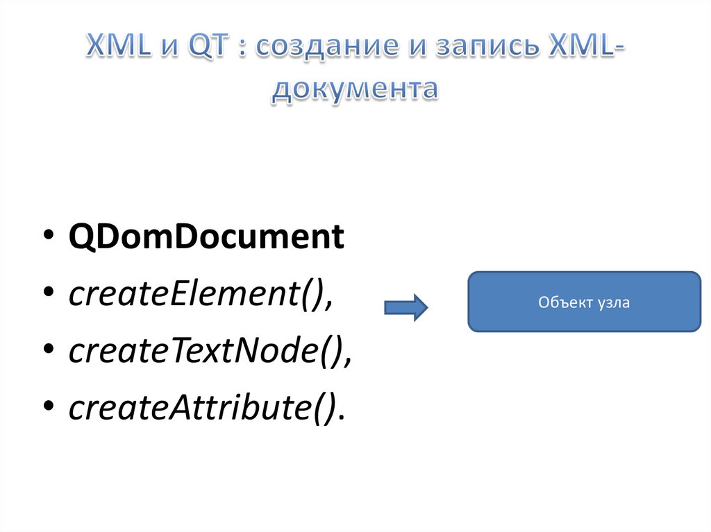 XML и QT : создание и запись XML-документа