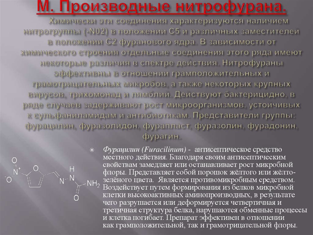 Нитрофураны препараты список