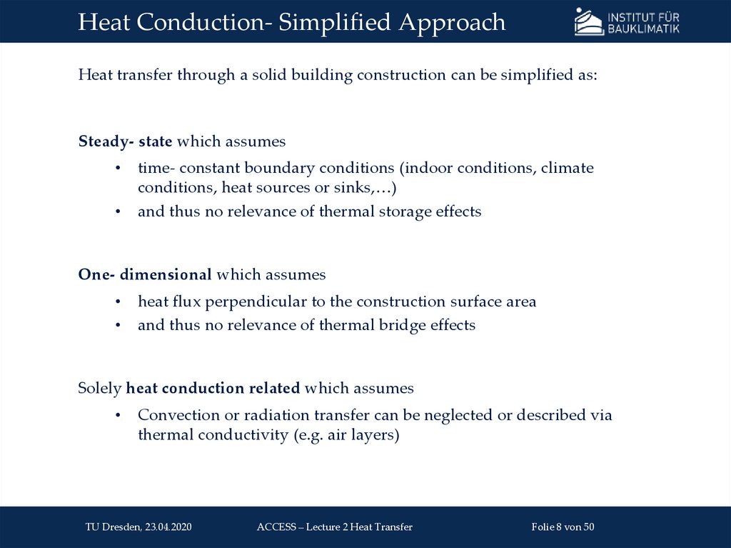 Heat Conduction- Simplified Approach