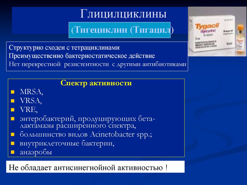 Тигециклин. Тигециклин спектр. Тигециклин спектр активности. Глицилциклины антибиотики. Глицилциклины классификация.