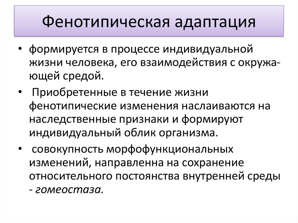 Адаптационные возможности организма