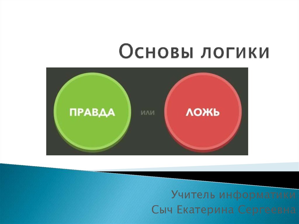 Презентация основы логики