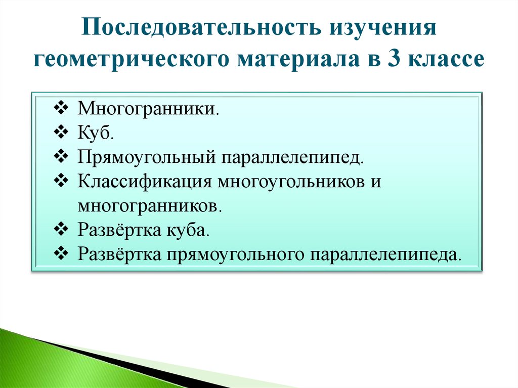 Методика изучения геометрического материала в начальной школе презентация