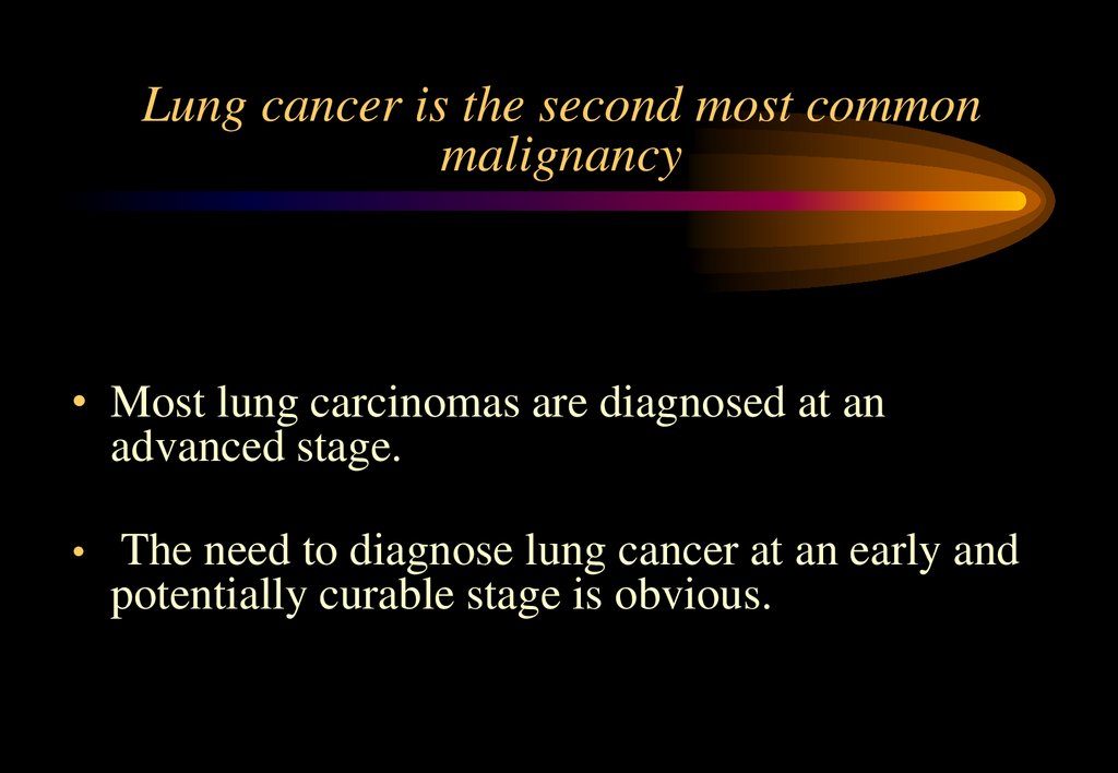 Lung cancer is the second most common malignancy