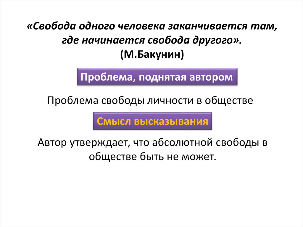 Мораль начинается там где начинаются разговоры. Там где начинается Свобода одного человека. Свобода человека заканчивается. Свобода человека заканчивается там. Свобода одного человека заканчивается там.