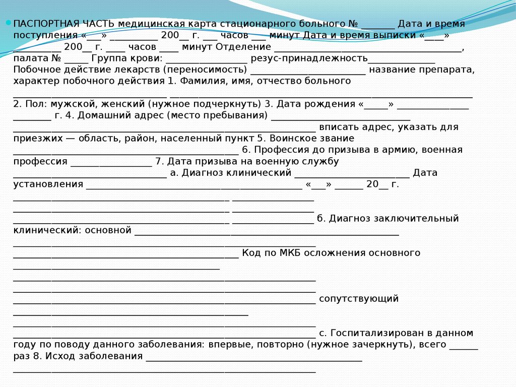 Карта курации пациента с пневмонией