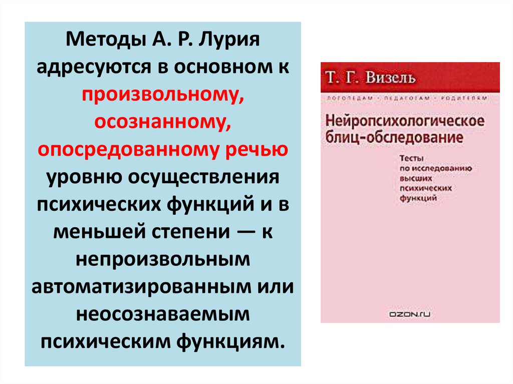 Синдромный анализ нарушений высших психических функций презентация