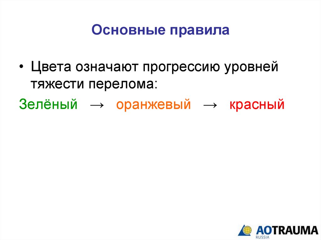 Основные правила