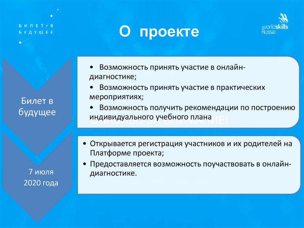 Билет в будущее задачи проекта