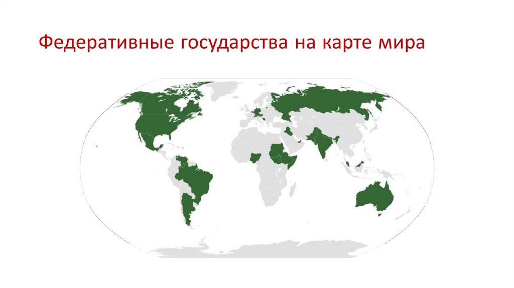 Примеры федеративных государств