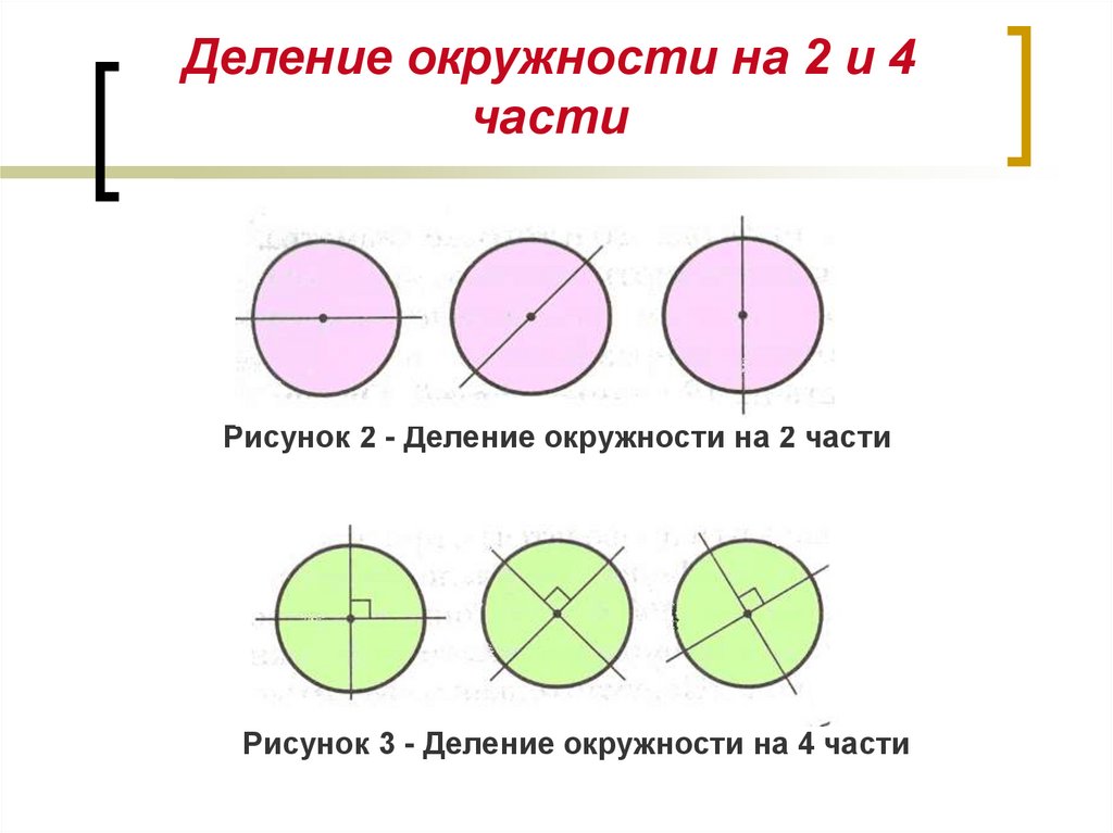 Как разделить круг на 4 части. Разделить окружность на 2 равные части. Деление круга на 4 равные части. Делим окружность на 4 равные части. Деление окружности на 4 равные части.