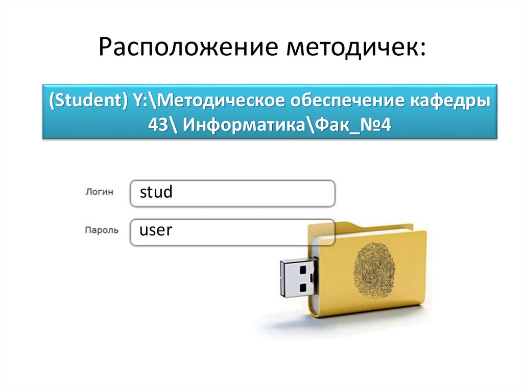 Расположение методичек: