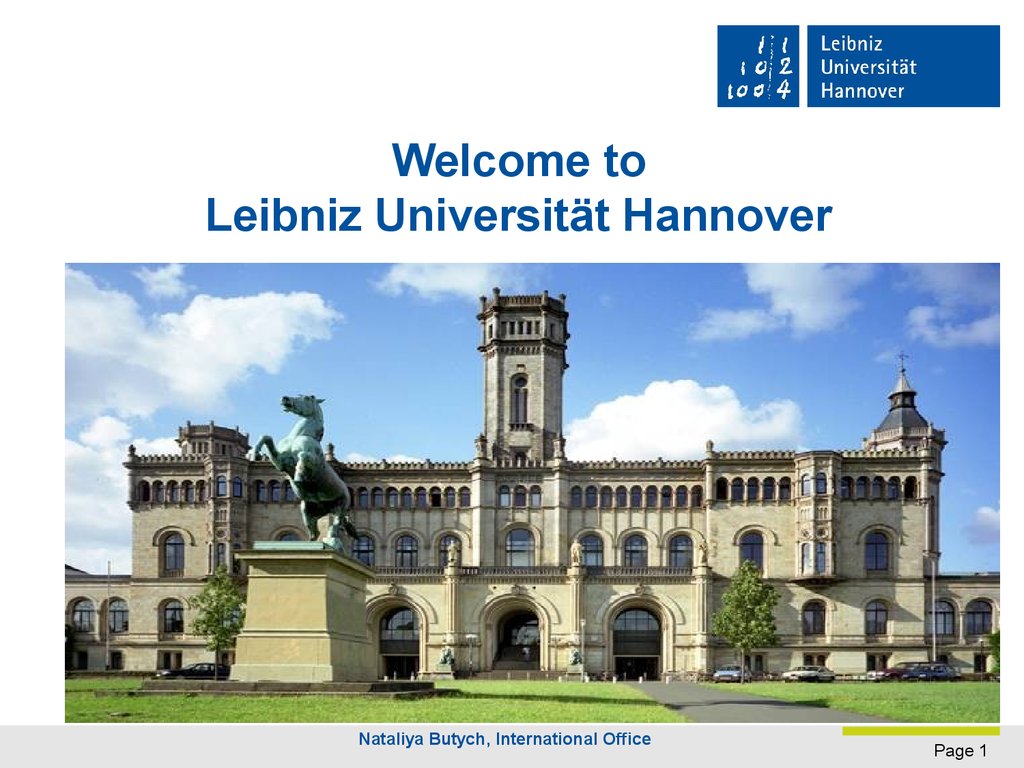 University of Hanover - online presentation