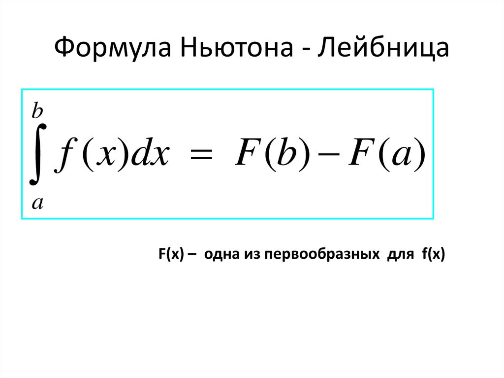 Формула ньютона лейбница