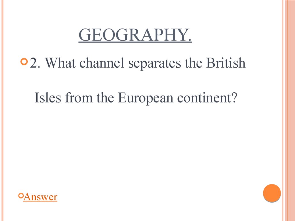 Geography.