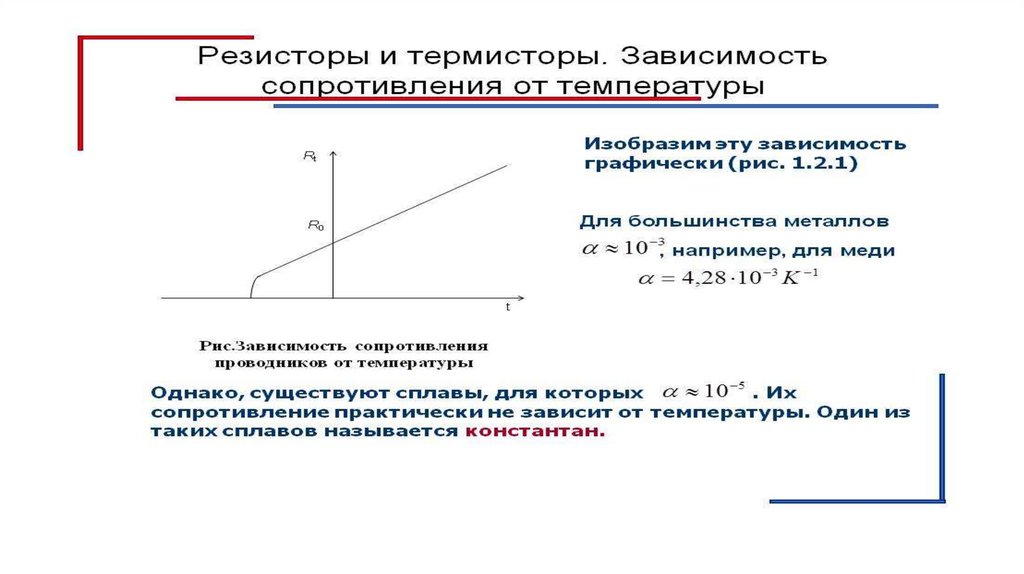 Презентация по теме зависимость сопротивления проводника от температуры