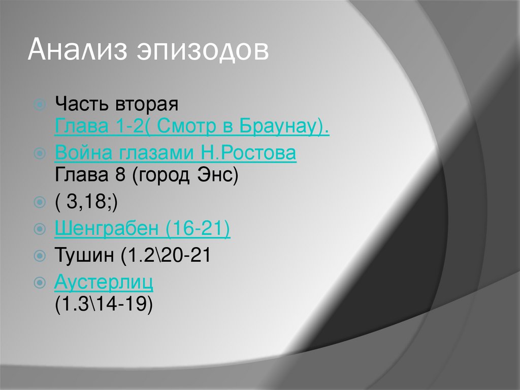 Салон анны шерер анализ. Анализ глав салона Анны Шерер.