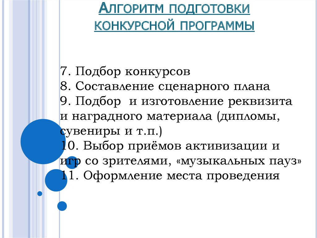 Алгоритм подготовки презентаций. Алгоритм подготовки мероприятия. Методическая разработка отрядного мероприятия..