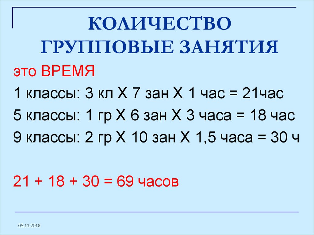 КОЛИЧЕСТВО ГРУППОВЫЕ ЗАНЯТИЯ