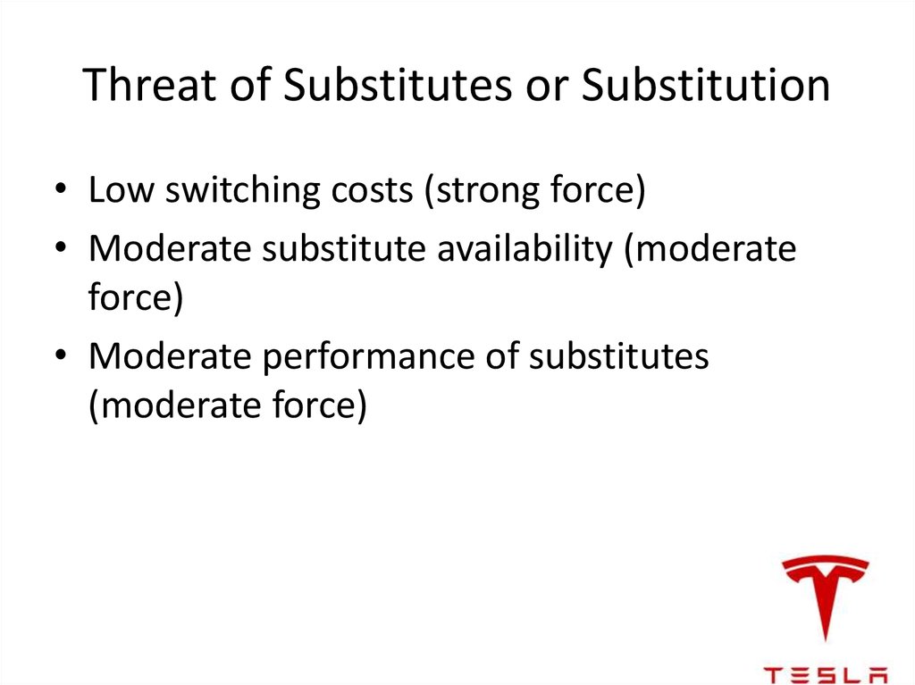 Threat of Substitutes or Substitution