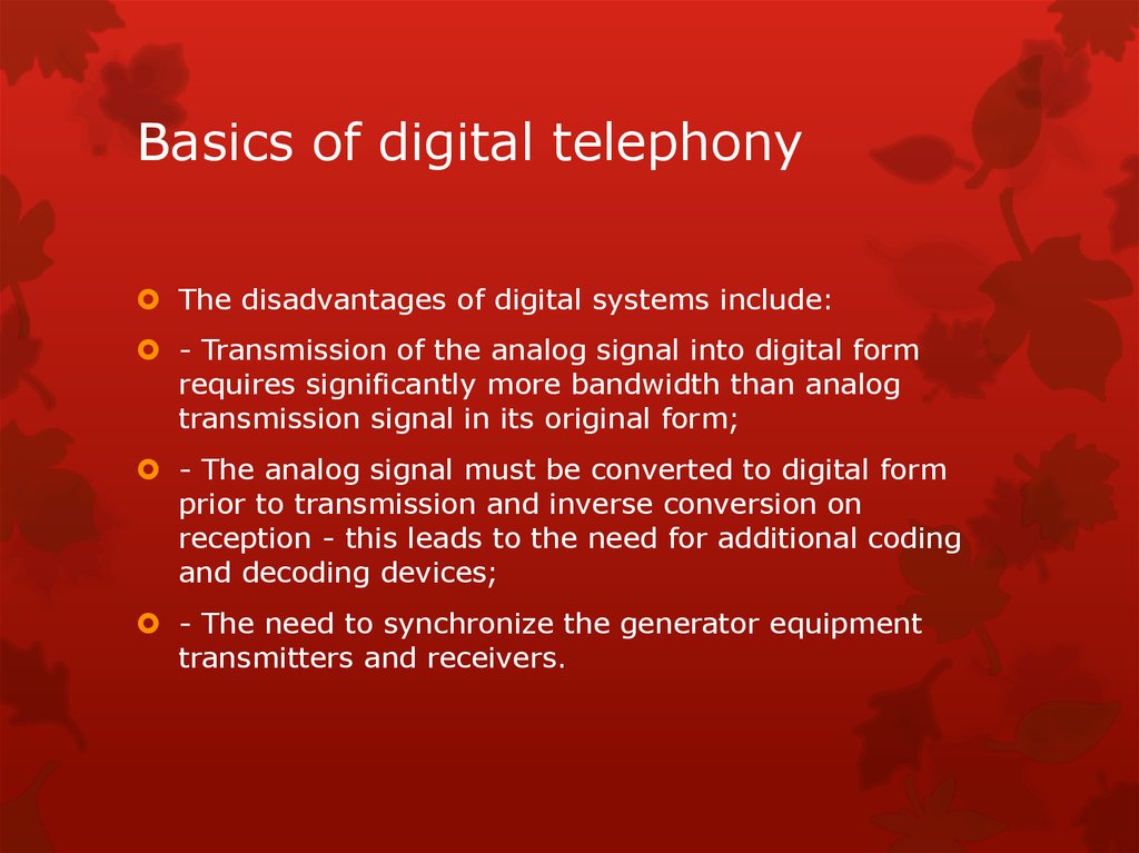 Basics of digital telephony