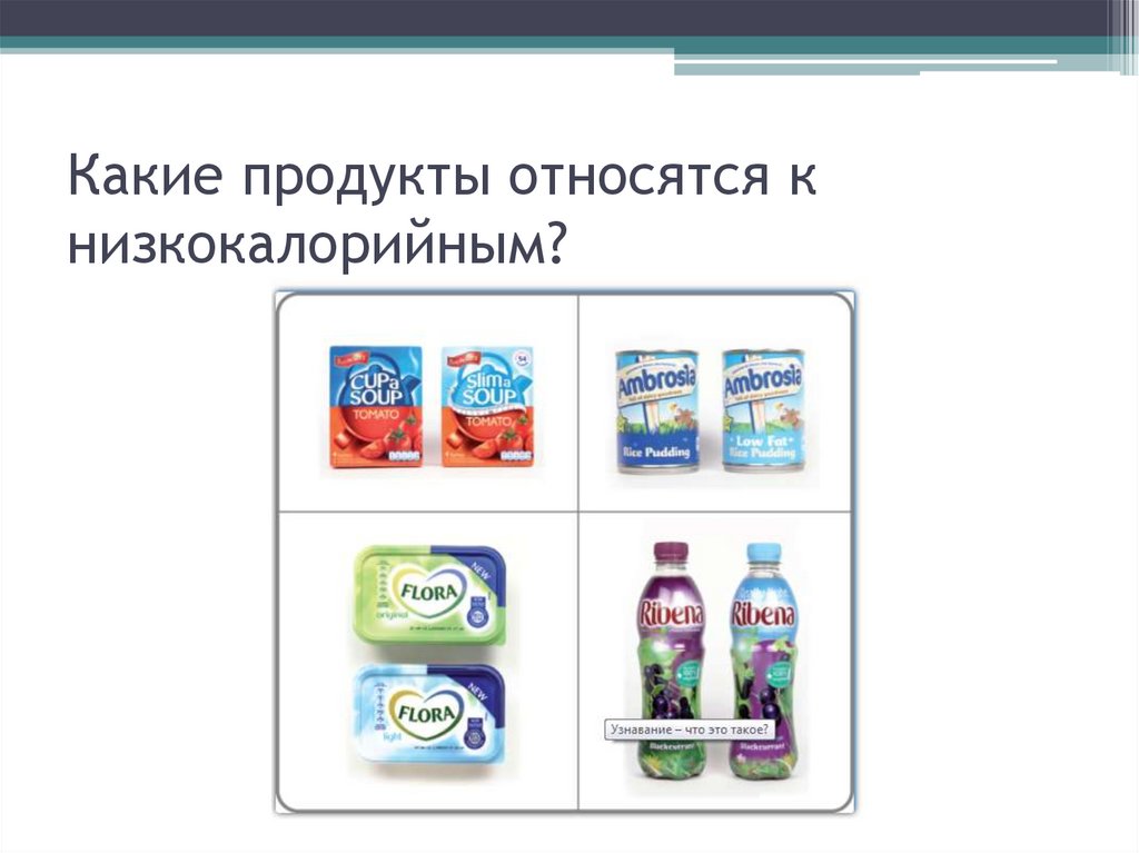 Что относится к продуктам