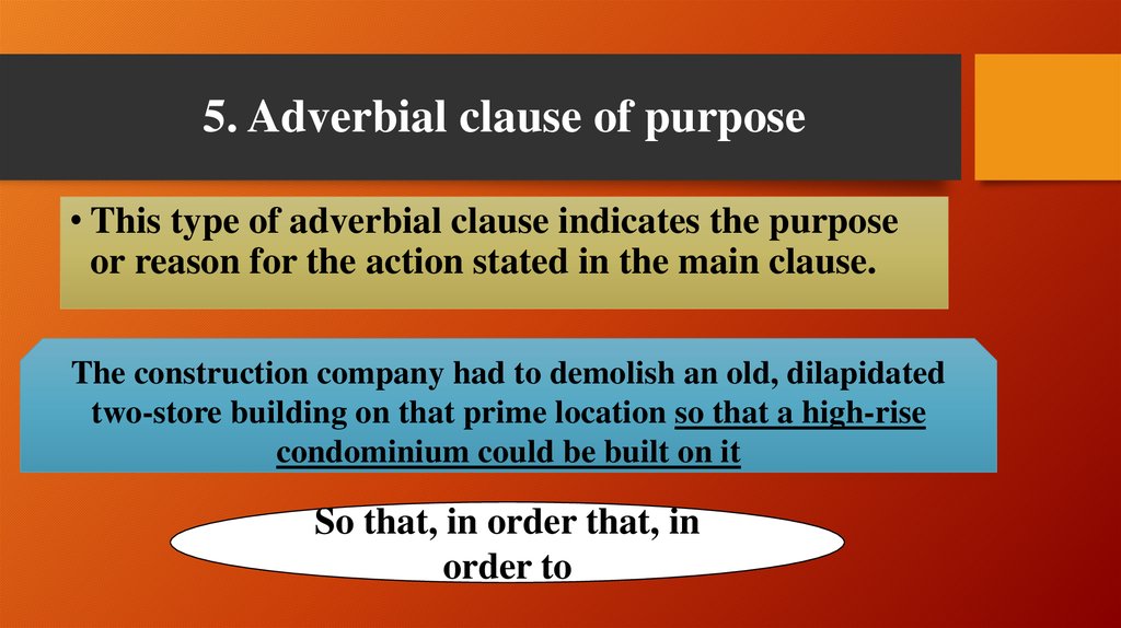 Examples Of Adverb Clause Of Purpose