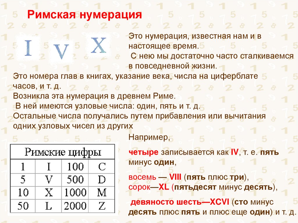 Числа веков. Римская нумерация. Римская нумерация чисел. Задания по теме Римская нумерация. Запись чисел в римской нумерации.