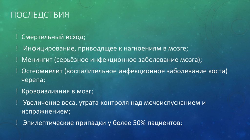 Последствия