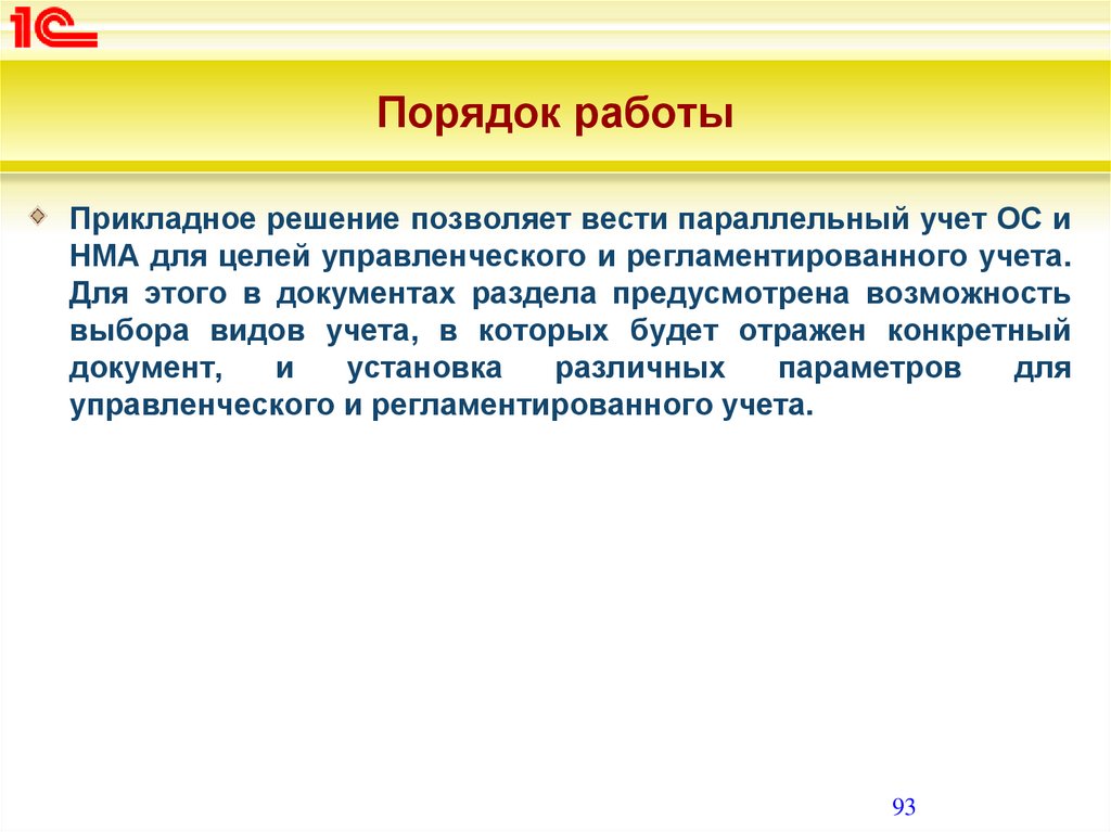 Порядок работы. Итемизер порядок работы.