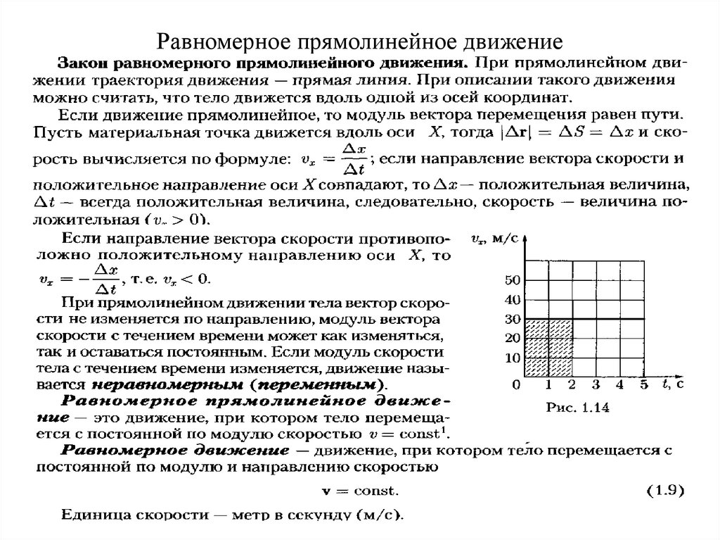 Решение задач равномерного прямолинейного движения