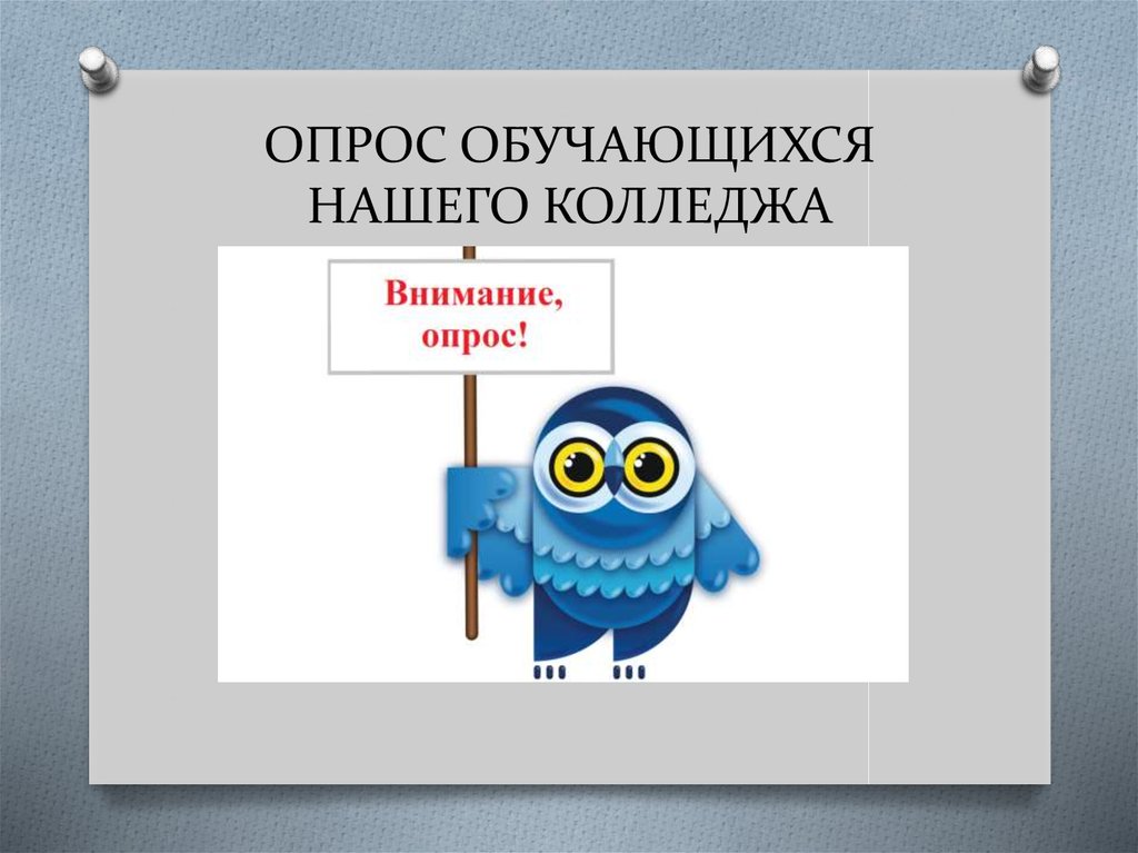 ОПРОС ОБУЧАЮЩИХСЯ НАШЕГО КОЛЛЕДЖА