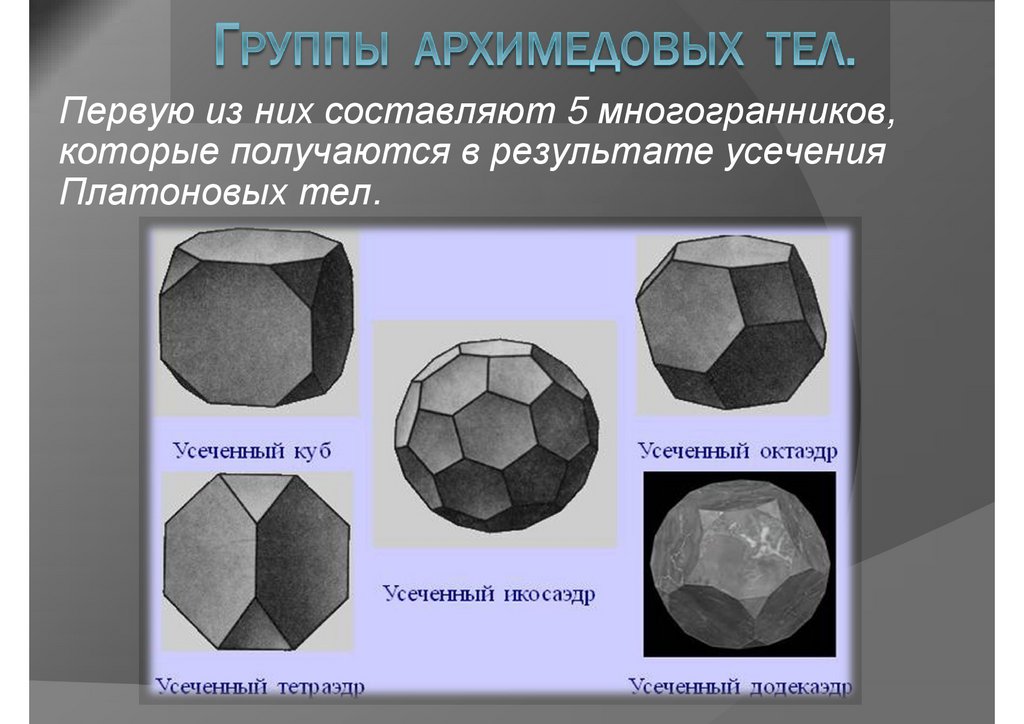 Полуправильные многогранники картинки