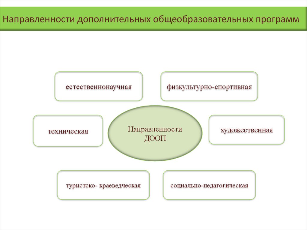 Направленности дополнительных программ